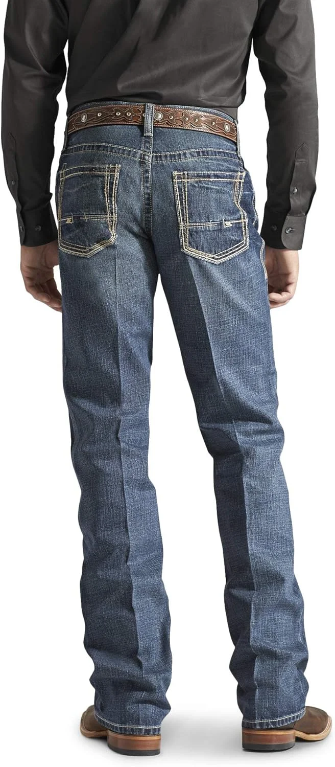 شلوار جین مردانه آریات مدل M4 با فاق کوتاه و دمپای بوتی