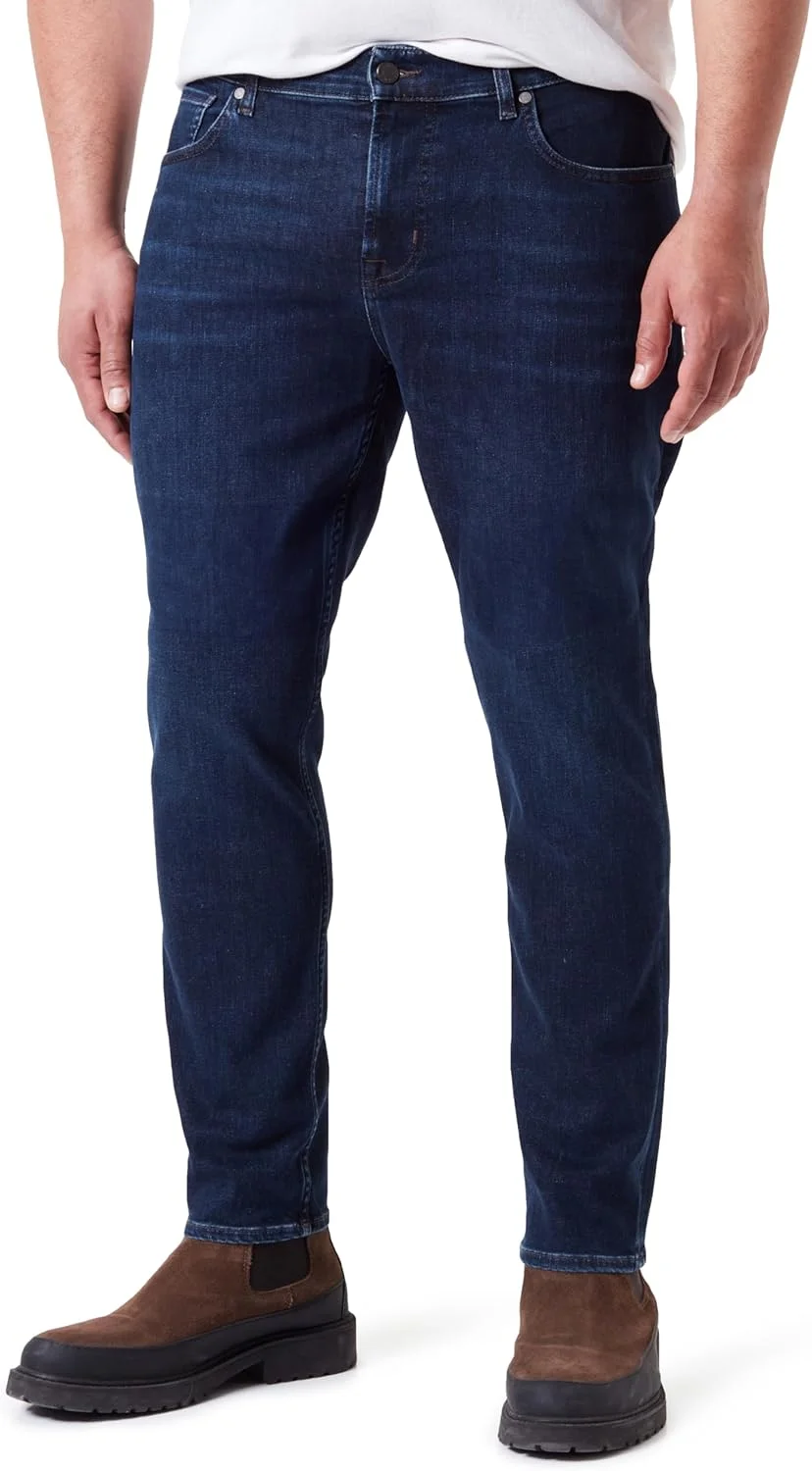 شلوار جین مردانه اسلیم فیت با فاق متوسط و رنگ قرمز