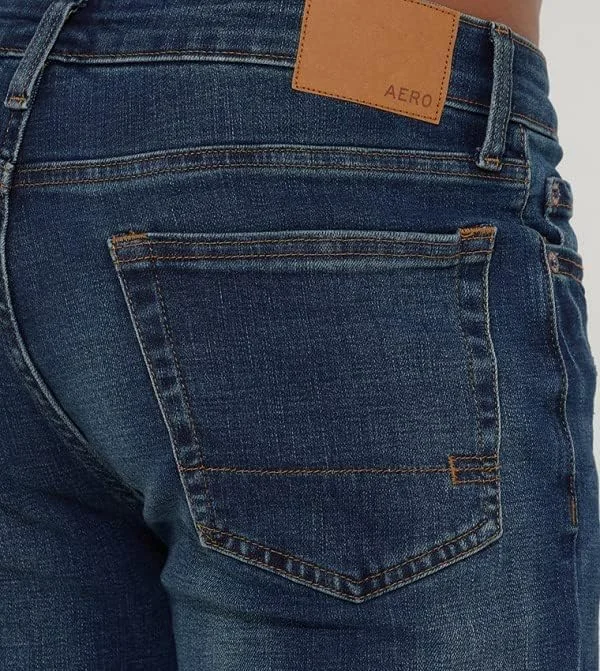 شلوار جین مردانه Aeropostale، مدل جذب، سایز 36، رنگ تیره