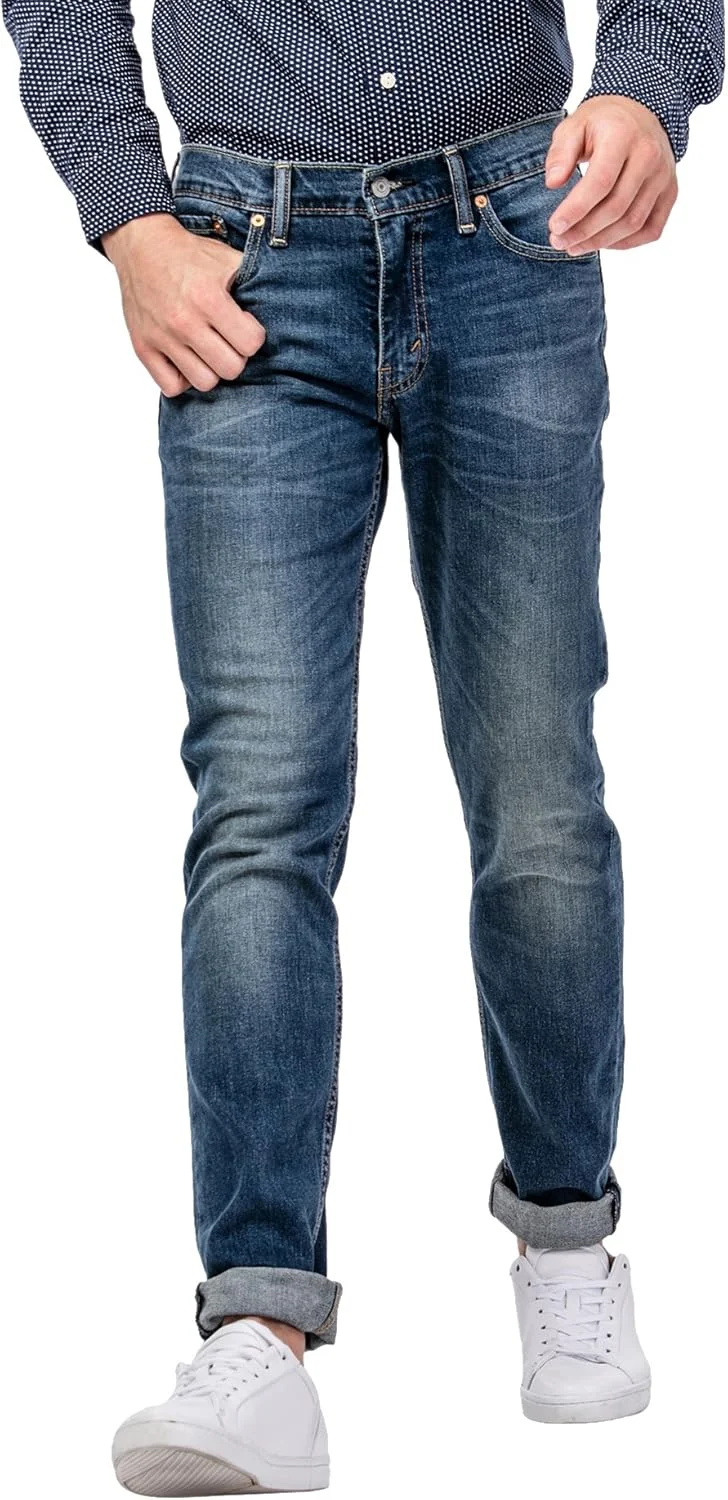 شلوار جین مردانه مدل 511 Slim از Levi's، رنگ Indigo تیره - سنگ شور شده، سایز 32
