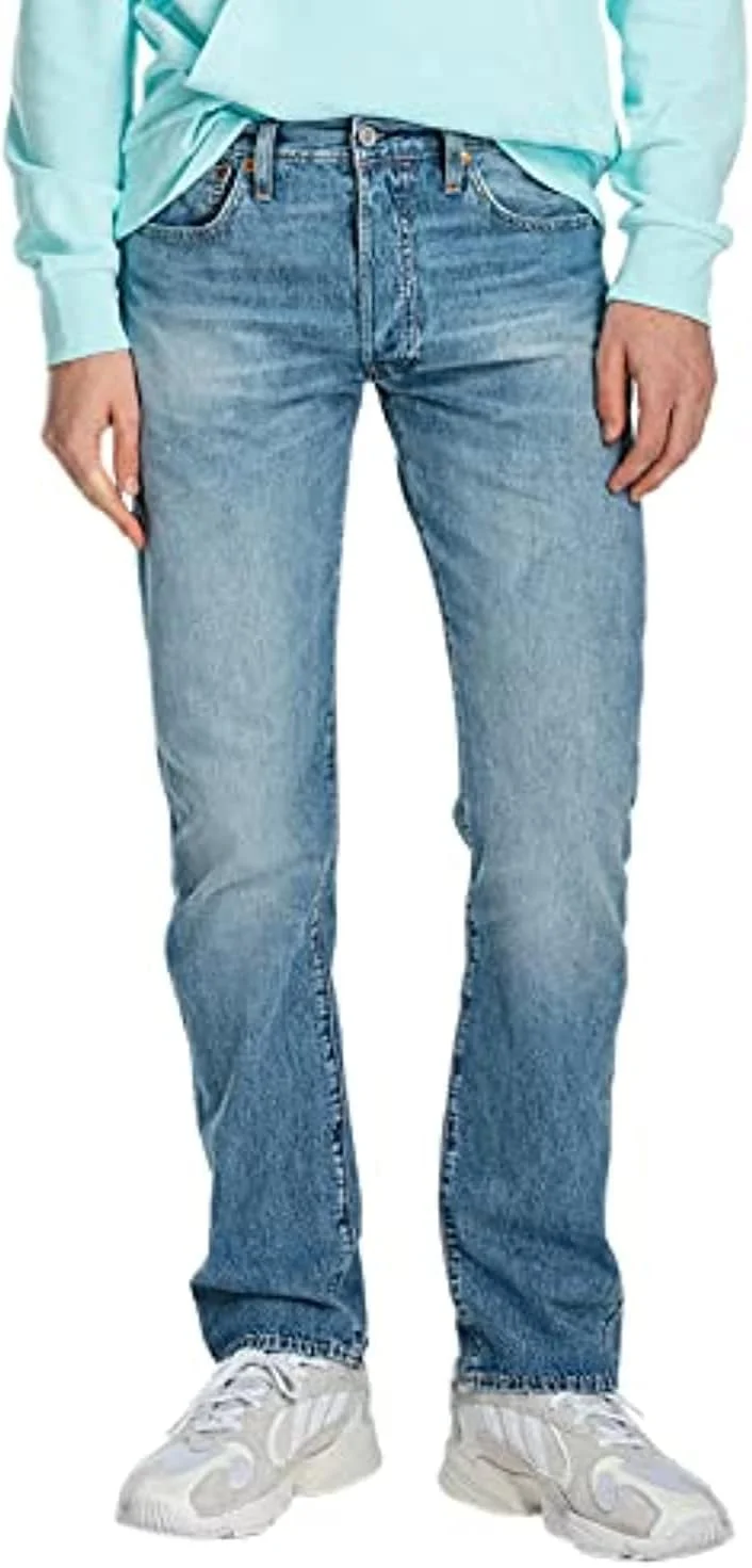 شلوار جین مردانه Levi's 501 با فیت اصلی، جین راسته - 005012965، آبی