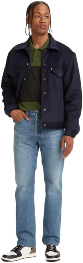 شلوار جین مردانه لی وایز 501 اورجینال، رنگ آبی نیلی متوسط، سایز 36