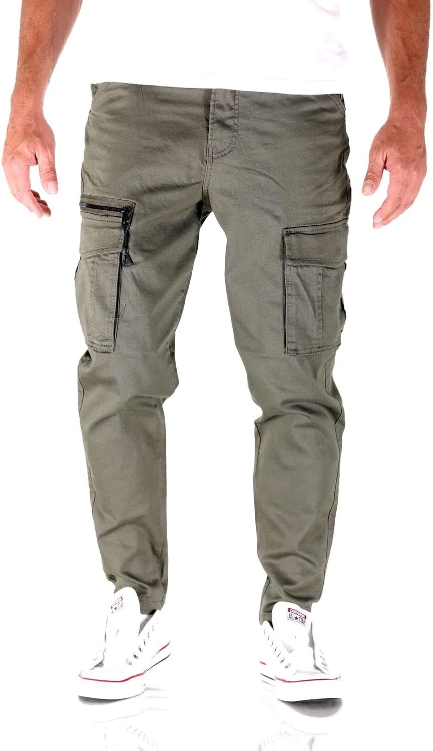 شلوار کارگو مردانه JACK & JONES مدل Jpstace Jjdex Tapered Akm Dusty O. Noos