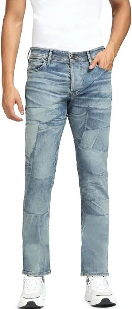 شلوار جین مردانه جک اند جونز مدل Glenn Slim Fit با فاق کوتاه