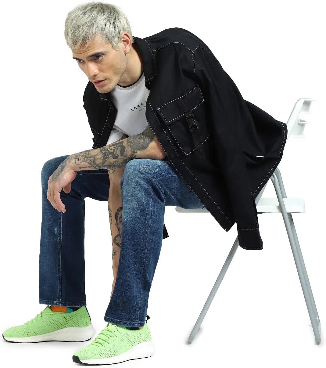 شلوار جین مردانه جک اند جونز مدل Clark با فیت معمولی و فاق متوسط