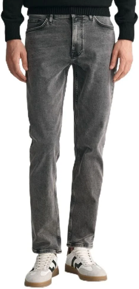 شلوار جین مردانه مشکی با برش اسلیم فیت