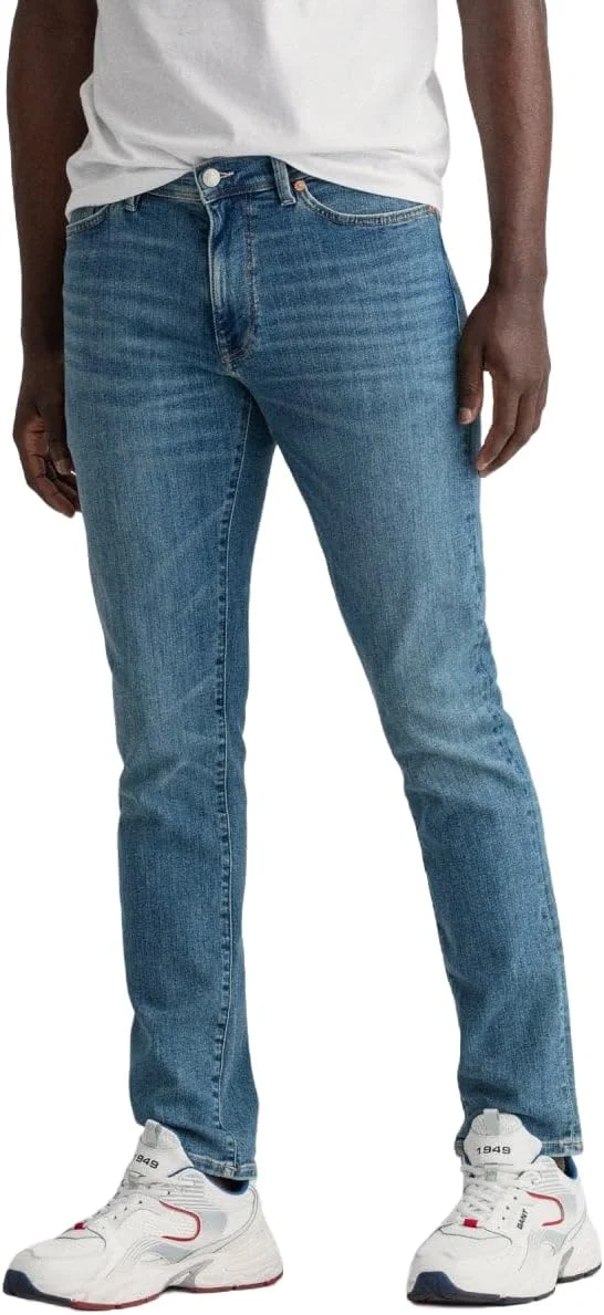 شلوار جین مردانه گنت مدل مکسن اکتیو-ریکاور، آبی روشن طرح وینتیج، 4234، آبی روشن طرح وینتیج، 16