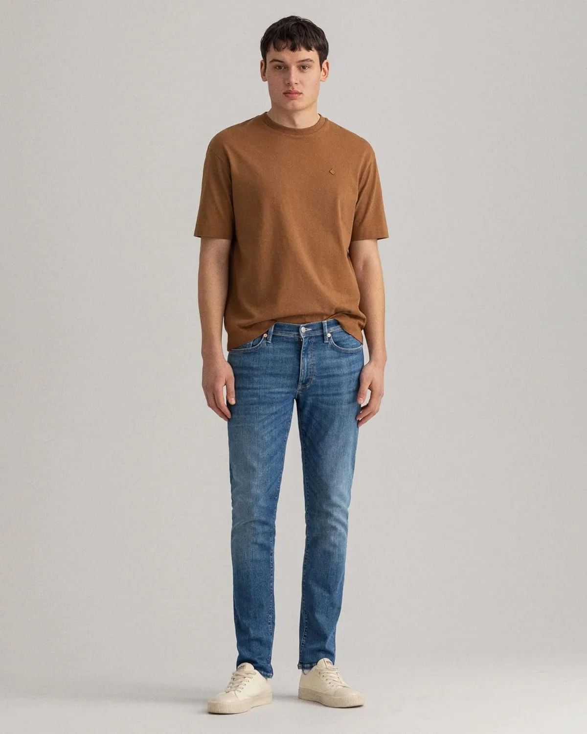 شلوار جین مردانه گنت مدل اکتیو-ریکاور، فیت اسلیم، آبی، سایز 40W x 34L