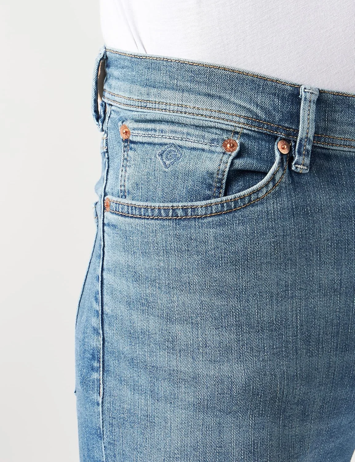 شلوار جین مردانه گنت مدل مکسن اکتیو-ریکاور، آبی روشن طرح وینتیج، سایز 44