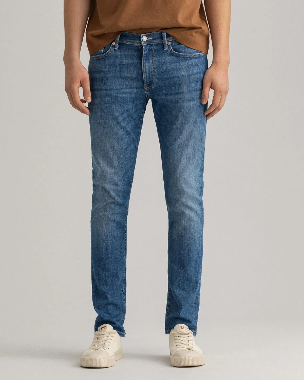 شلوار جین مردانه گنت مدل اکتیو-ریکاور، فیت اسلیم، آبی، سایز 40W x 34L