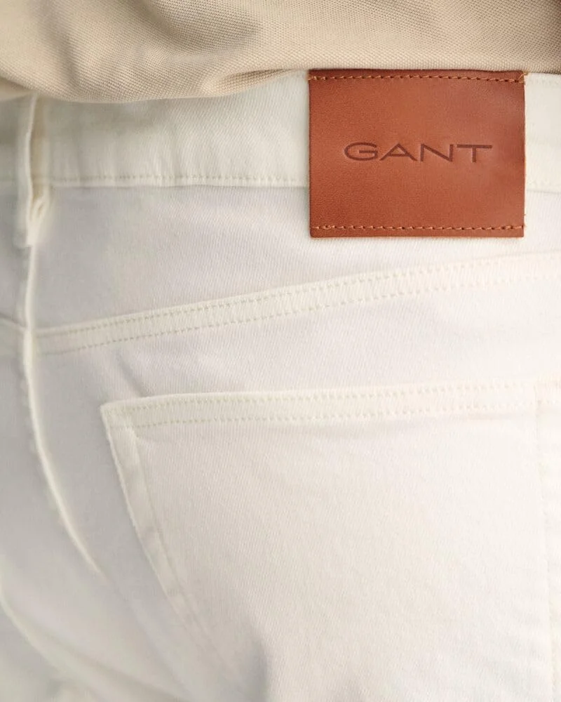 شلوار جین مردانه گنت مدل 1000304-113 فیت معمولی سفید