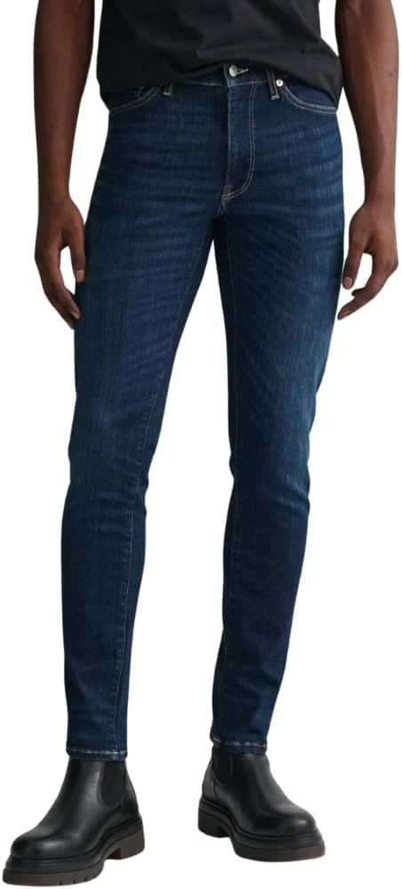 شلوار جین مردانه گنت مدل 1000264-961 با فیت اسلیم و فناوری بازیابی