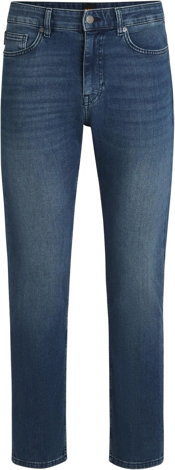 شلوار جین مردانه BOSS مدل Delaware BO با فیت اسلیم و دنیم کشی راحت آبی شلوار جین مردانه BOSS مدل Delaware BO با فیت اسلیم و دنیم کشی راحت آبی