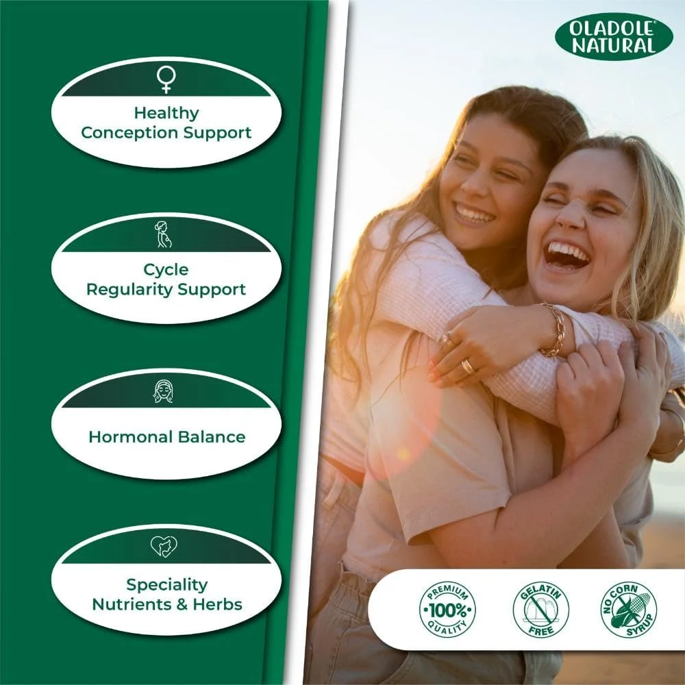 اولادول مکمل غذایی طبیعی برای بانوان - 90 کپسول | حاوی فولیک اسید، ویتامین C و E | فرمولاسیون ویژه | راه حل 2 در 1 | غیر تراریخته اولادول مکمل غذایی طبیعی برای بانوان - 90 کپسول | حاوی فولیک اسید، ویتامین C و E | فرمولاسیون ویژه | راه حل 2 در 1 | غیر تراریخته