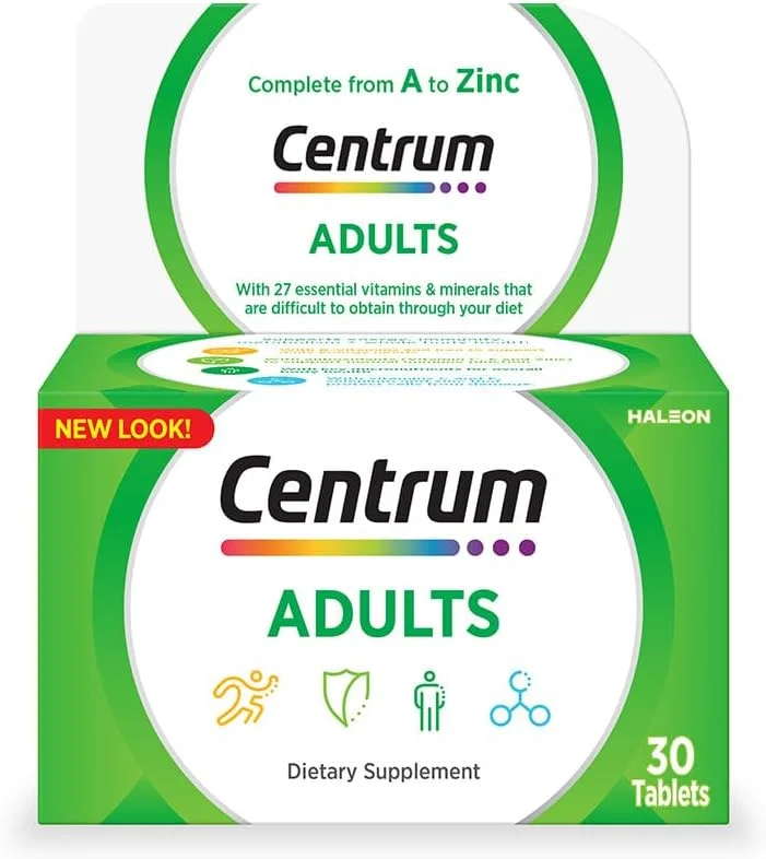 مولتی ویتامین بزرگسالان سنتروم، 30 عدد قرص