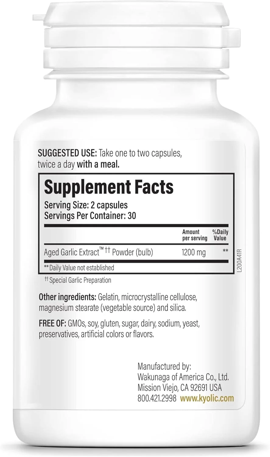 مکمل قلب و عروق سیر کهنه شده کیولیک، 60 کپسول