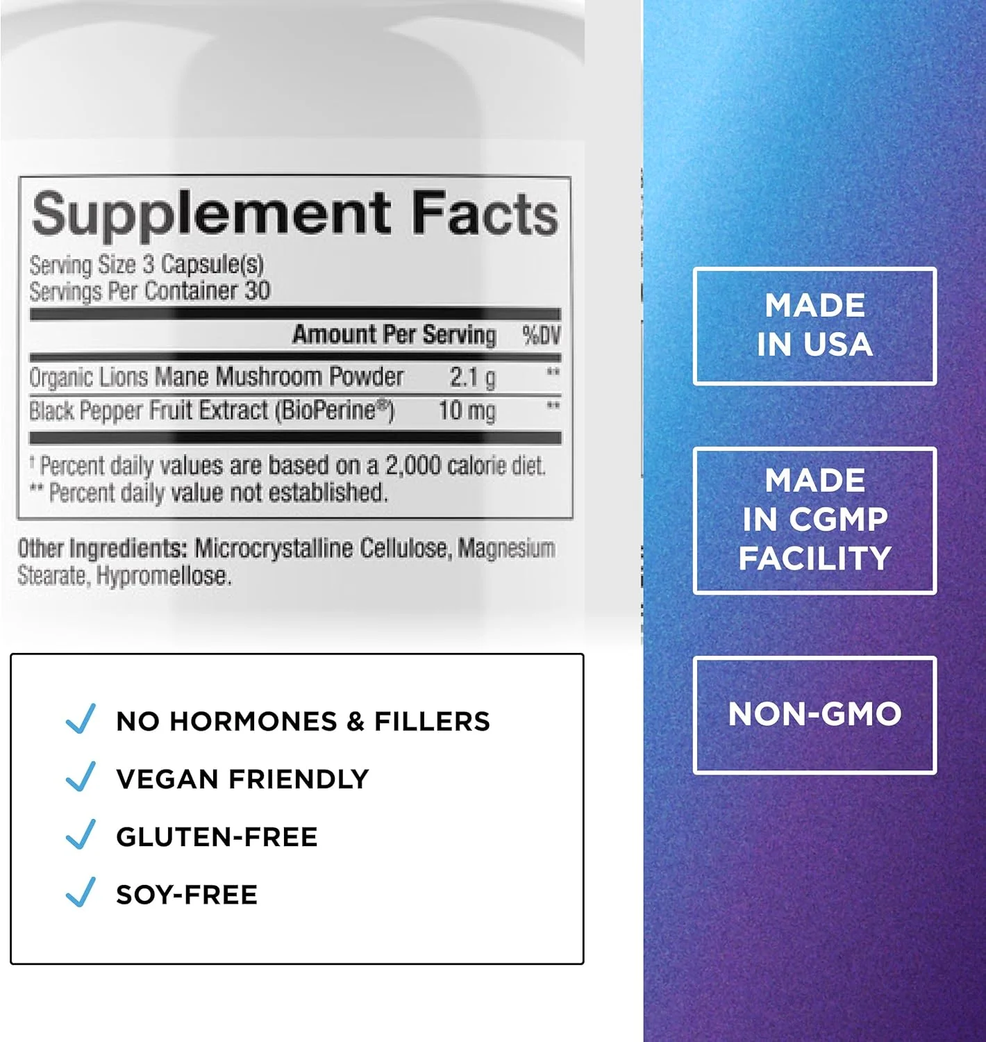 کپسول مکمل یال شیر ارگانیک 2100 میلی گرمی دکتر امیل نوتریشن - تمرکز، وضوح ذهنی و شناخت - مکمل قارچ یال شیر نوتراپیک با یال شیر ارگانیک
