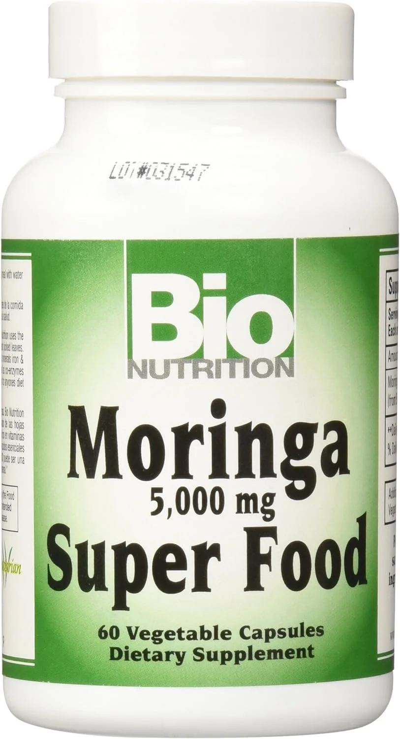 کپسول های گیاهی سوپر فود مورینگا Bio Nutrition، 5000 میلی گرم، 60 عدد