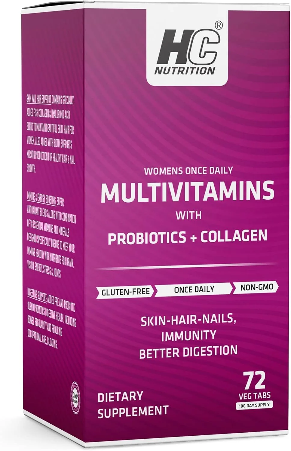 مولتی ویتامین روزانه بانوان + پروبیوتیک + کلاژن، ۷۲ عدد