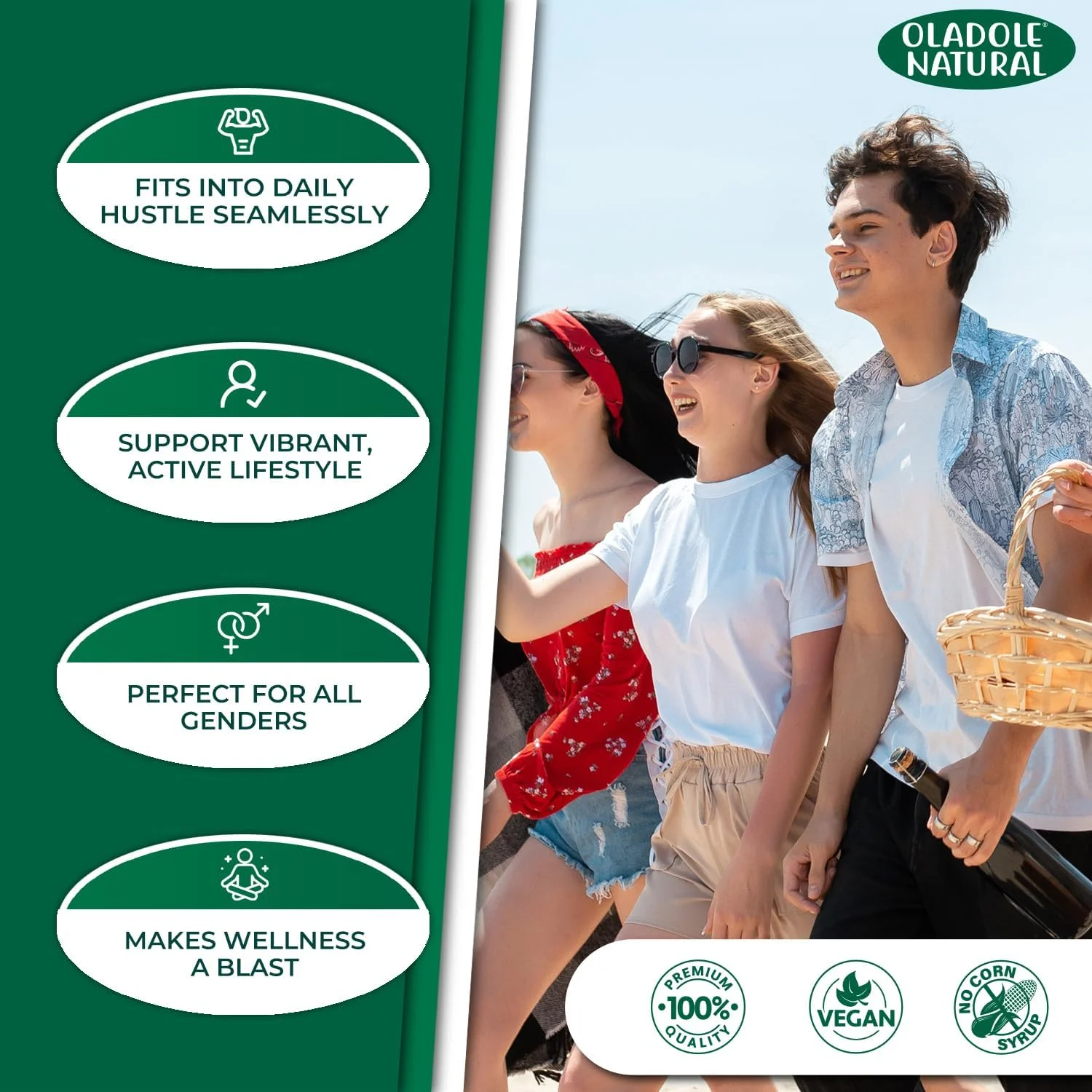 قرص های رژیمی کاهش وزن طبیعی Oladole، کمک غیر تجویزی به مدیریت وزن، چربی سوزی قوی و سرکوب اشتها - عالی برای رژیم کتو 60 کپسول