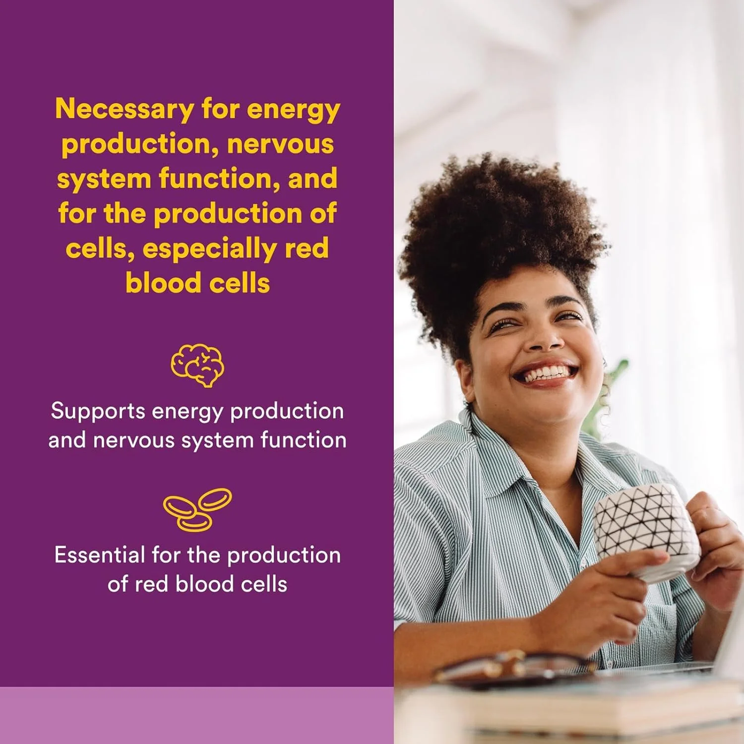 فاکتورهای طبیعی ویتامین B12 سیانوکوبالامین 1000 میکروگرم، 60 قرص