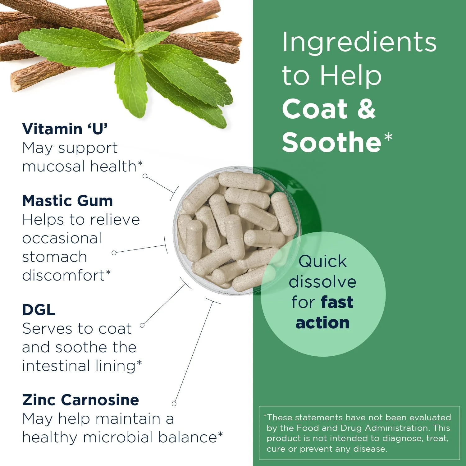 طرح هایی برای سلامتی GastroMend HP - مکمل های سلامت روده - پشتیبانی از مخاط روده با صمغ مصطکی + شیرین بیان DGL + 'ویتامین U' - ممکن است به نفخ گاه به گاه یا ناراحتی معده کمک کند - وگان (120 کپسول)