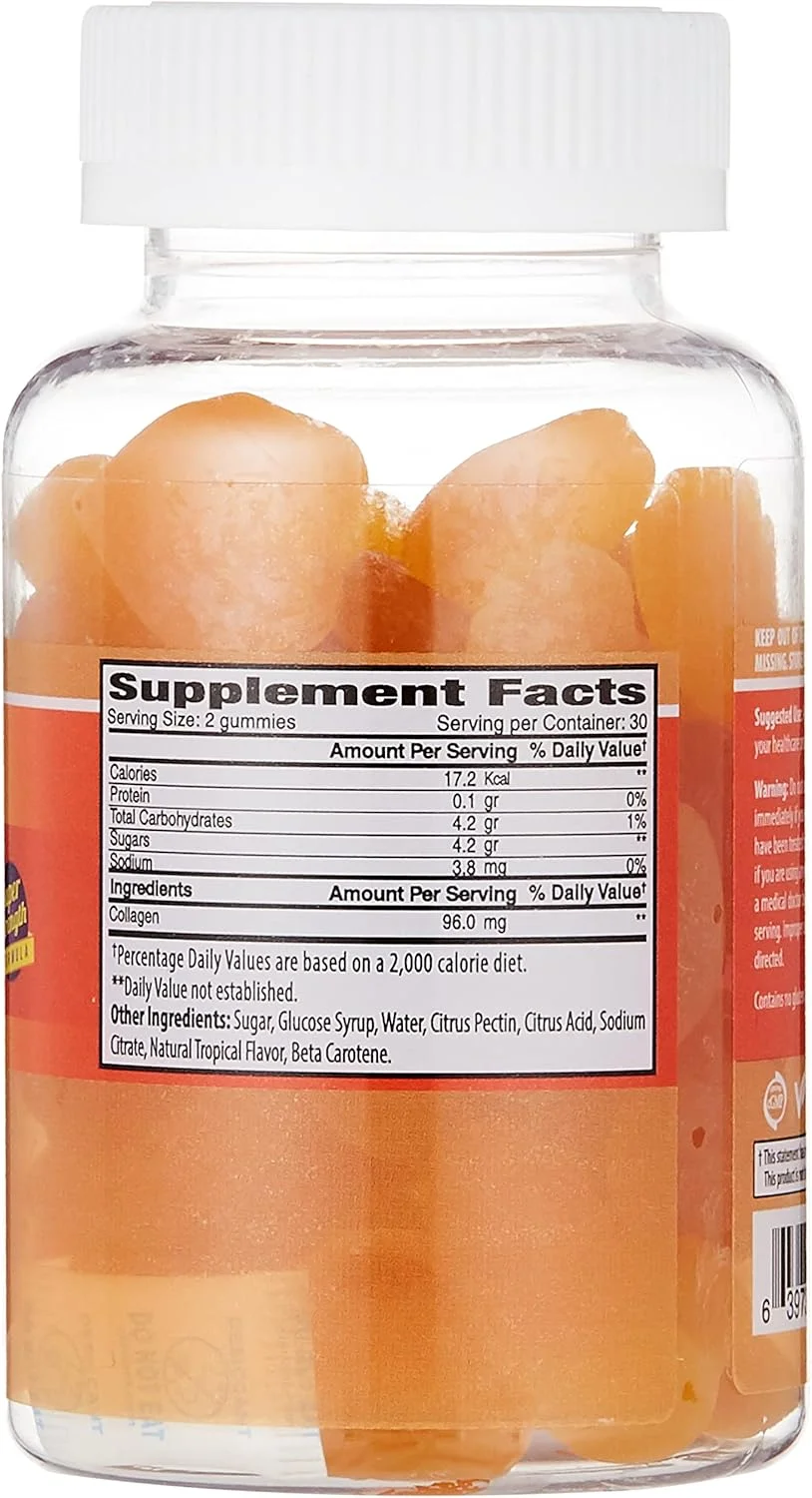 پاستیل های کلاژن با طعم میوه های استوایی