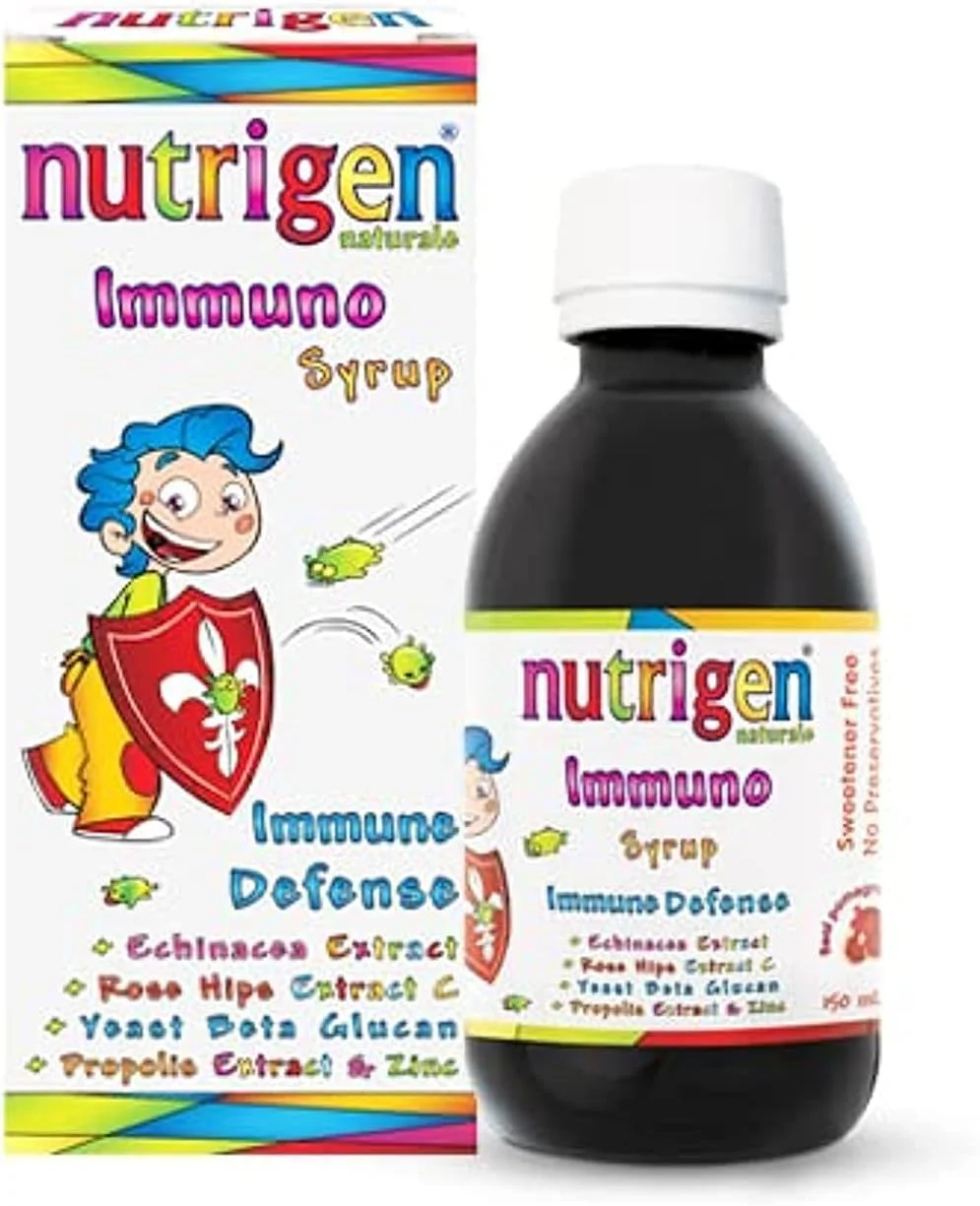 شربت نوتریژن ایمونو / تقویت کننده قوی سیستم ایمنی / پروپولیس، بتا گلوکان ها، اکیناسه و رزهیپ ویتامین C