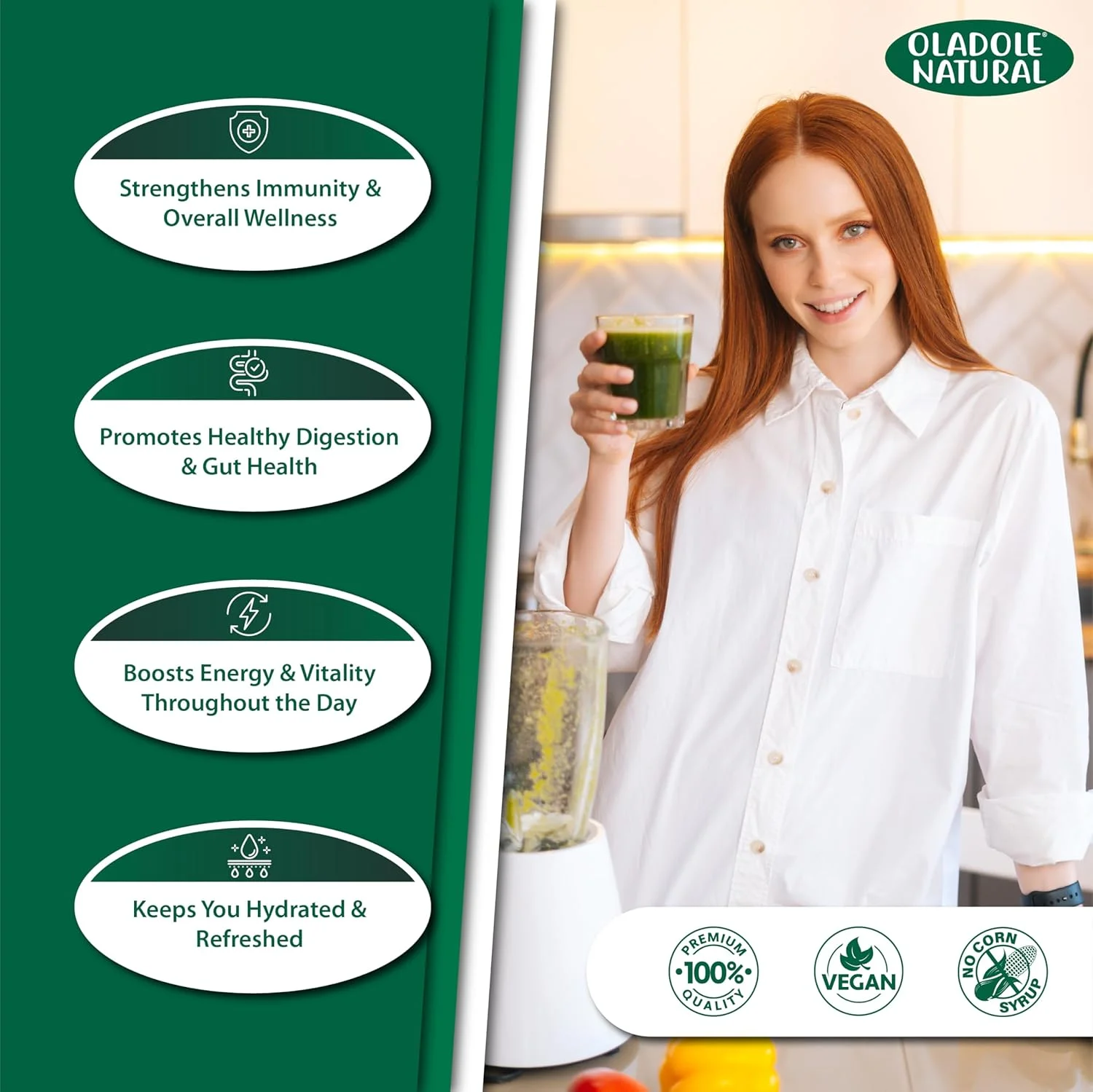 پودر مورینگا طبیعی اولادول، 100 گرم، مکمل برای تقویت سیستم ایمنی، انرژی و هضم | غنی از آنتی اکسیدان ها، ویتامین ها و مواد معدنی | ارگانیک، غیر GMO