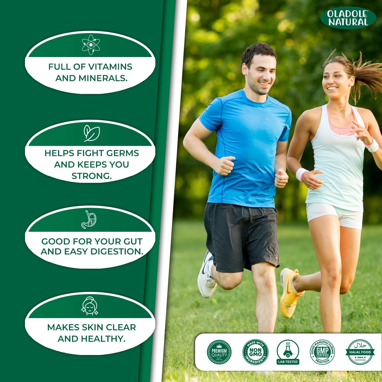 پودر جوانه جو طبیعی اولادول - 100 گرم | سوپرفود غنی از آنتی اکسیدان ها، ویتامین ها و مواد معدنی | سم زدایی، انرژی زا و تقویت کننده سیستم ایمنی، سلامت دستگاه گوارش | غیر تراریخته، بدون گلوتن پودر جوانه جو طبیعی اولادول - 100 گرم | سوپرفود غنی از آنتی اکسیدان ها، ویتامین ها و مواد معدنی | سم زدایی، انرژی زا و تقویت کننده سیستم ایمنی، سلامت دستگاه گوارش | غیر تراریخته، بدون گلوتن