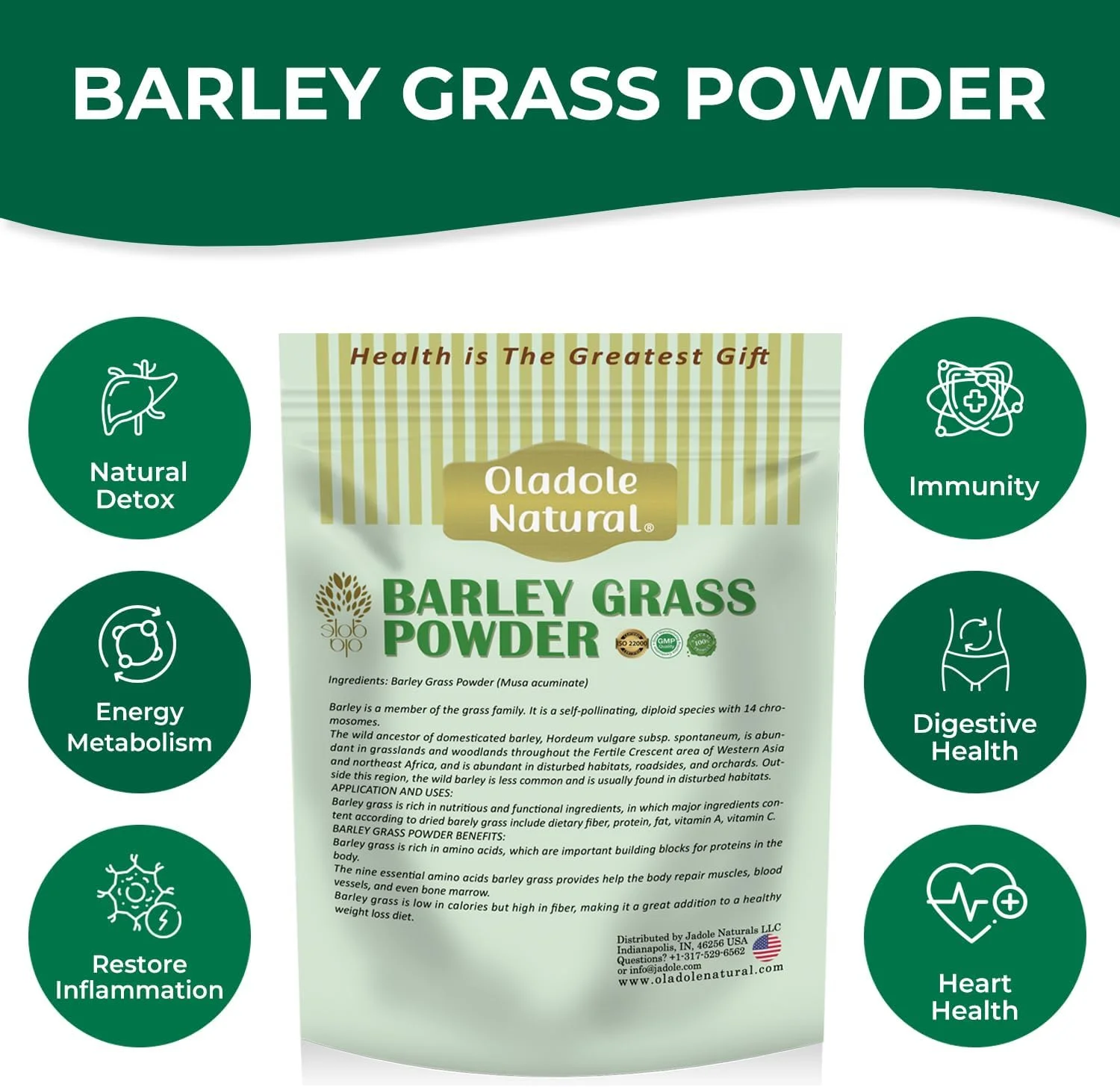 پودر جوانه جو طبیعی اولادول - 100 گرم | سوپرفود غنی از آنتی اکسیدان ها، ویتامین ها و مواد معدنی | سم زدایی، انرژی زا و تقویت کننده سیستم ایمنی، سلامت دستگاه گوارش | غیر تراریخته، بدون گلوتن پودر جوانه جو طبیعی اولادول - 100 گرم | سوپرفود غنی از آنتی اکسیدان ها، ویتامین ها و مواد معدنی | سم زدایی، انرژی زا و تقویت کننده سیستم ایمنی، سلامت دستگاه گوارش | غیر تراریخته، بدون گلوتن