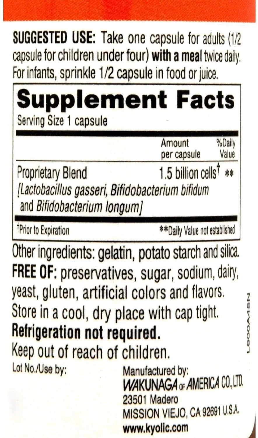 کیولیک کیو-دوفیلوس پروبیوتیک روزانه، پشتیبانی از سیستم ایمنی و گوارش، 45 کپسول