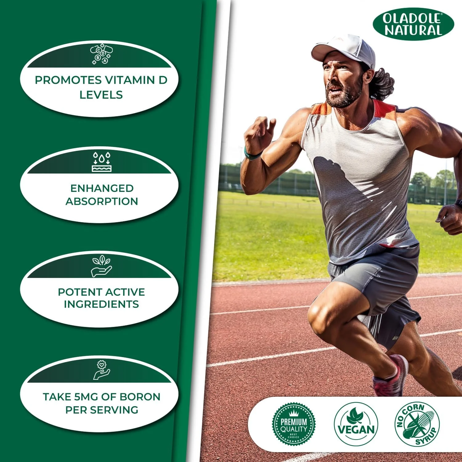 اولادول نچرال بورون - 5 میلی گرم (120 قرص) | حاوی مواد معدنی کمیاب ضروری برای سلامت استخوان، پشتیبانی از مفاصل، سلامت متابولیسم، تعادل هورمونی، سلامت سیستم ایمنی و عملکرد عضلات | غیر GMO، بدون گلوتن اولادول نچرال بورون - 5 میلی گرم (120 قرص) | حاوی مواد معدنی کمیاب ضروری برای سلامت استخوان، پشتیبانی از مفاصل، سلامت متابولیسم، تعادل هورمونی، سلامت سیستم ایمنی و عملکرد عضلات | غیر GMO، بدون گلوتن