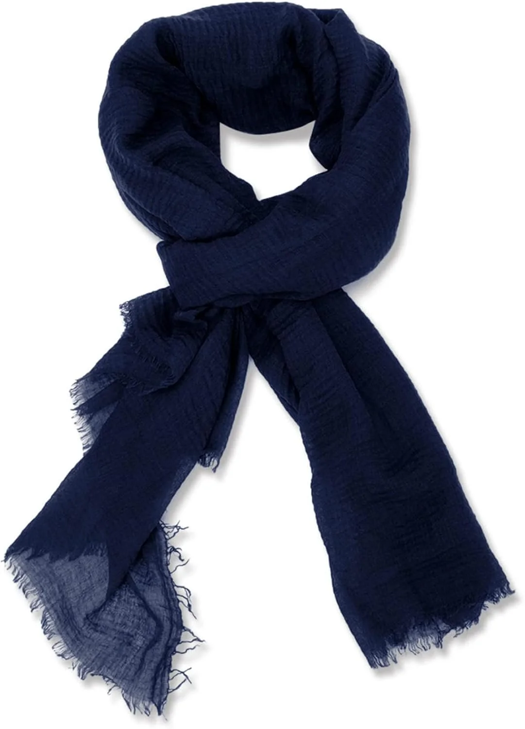 شال زنانه نخی کتانی - شال های شیک زنانه تک رنگ نرم بزرگ بلند شال گردن سبک روسری حجاب، 180×100 سانتی متر