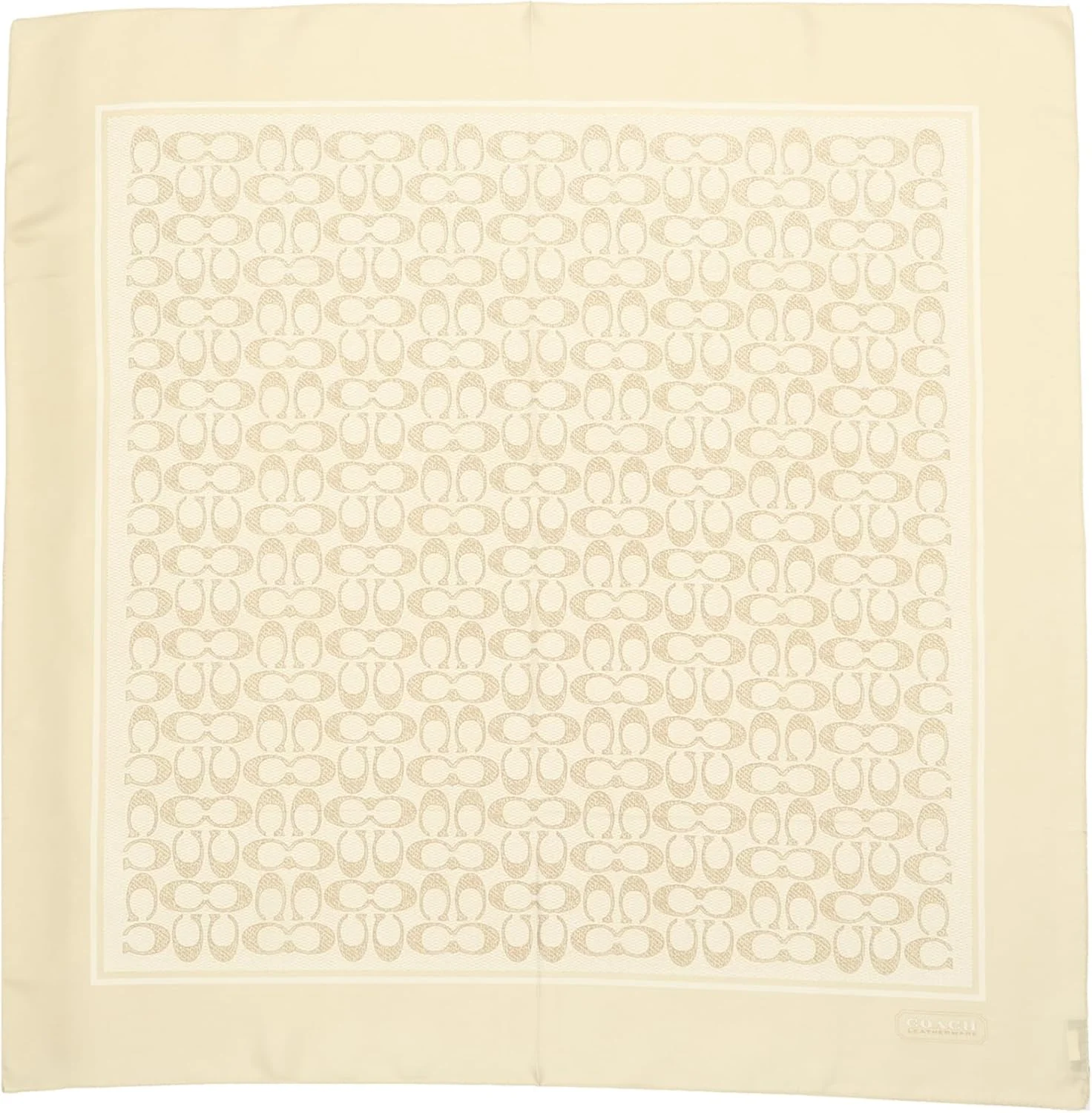 روسری ابریشمی مربعی زنانه طرح سی امضای قدیمی کوچ