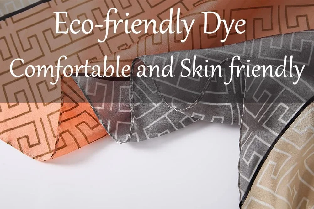 شال ابریشمی زنانه، شال بزرگ ابریشم توت آزونی با طرح گل، روسری ساتن لوکس برای هدیه