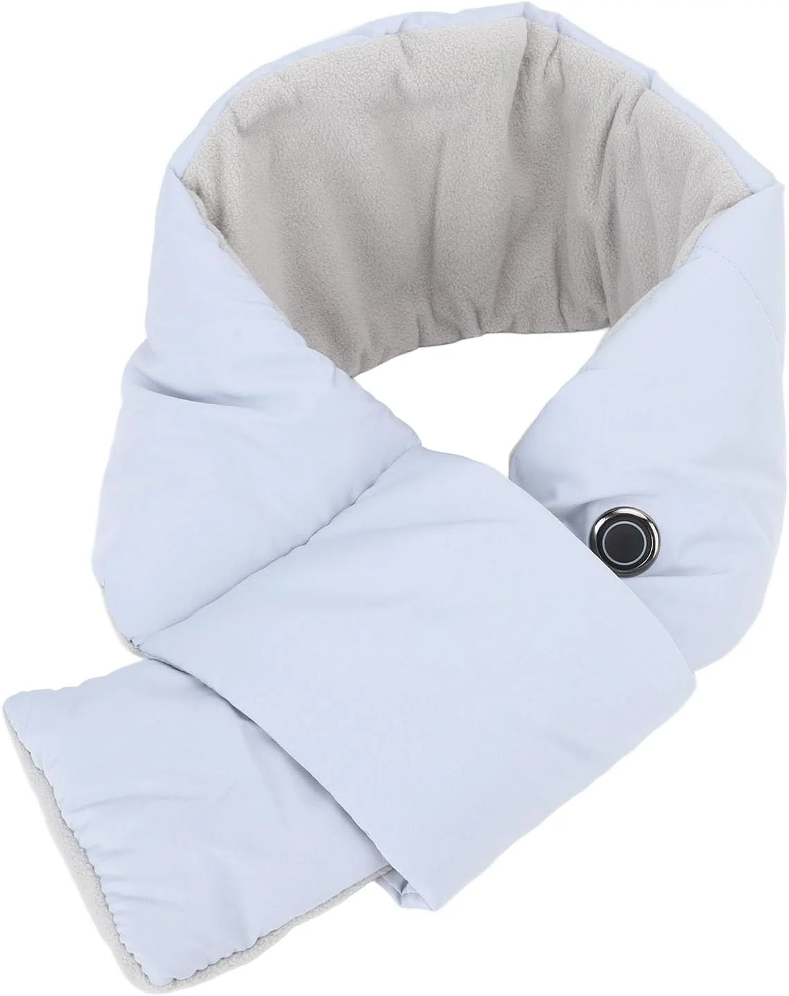 شال گردن گرمایشی فیبر کربنی پنبه ای با 3 تنظیمات دما، تمیز کردن آسان، کاربرد چند منظوره، هدیه ایده آل برای فعالیت های زمستانی در فضای باز 105 سانتی متر (آبی)