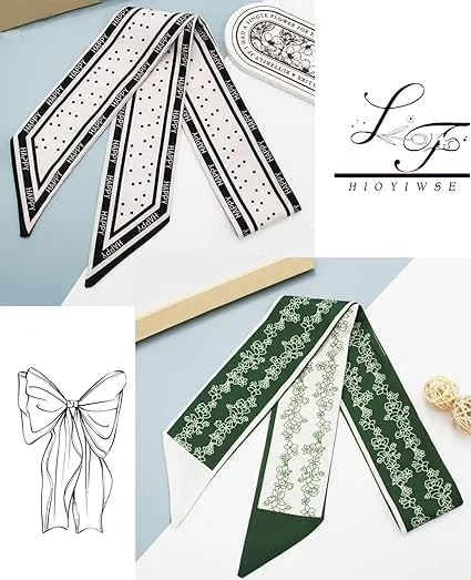 روسری کیف دستی تزویق، روسری باریک مو زنانه، اکسسوری گردن، روسری دسته کیف، سبک و شیک