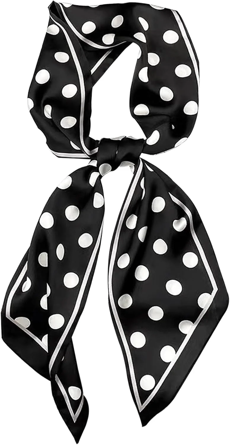 شال ابریشمی زنانه، شال گردن، کمربند، شال ساتن برای بستن مو، شال مد روز برای کیف دستی، اکسسوری های جذاب