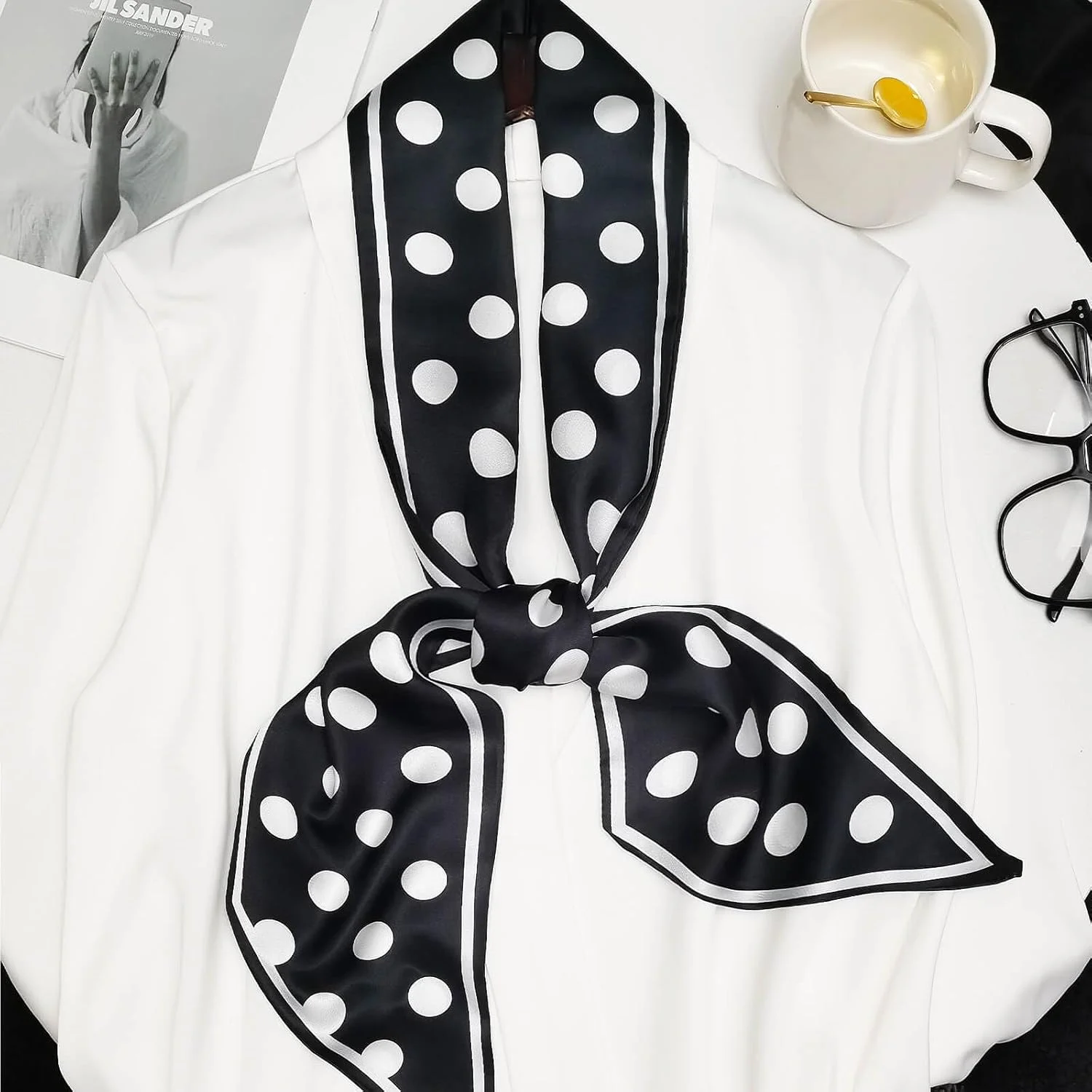 شال ابریشمی زنانه، شال گردن، کمربند، شال ساتن برای بستن مو، شال مد روز برای کیف دستی، اکسسوری های جذاب