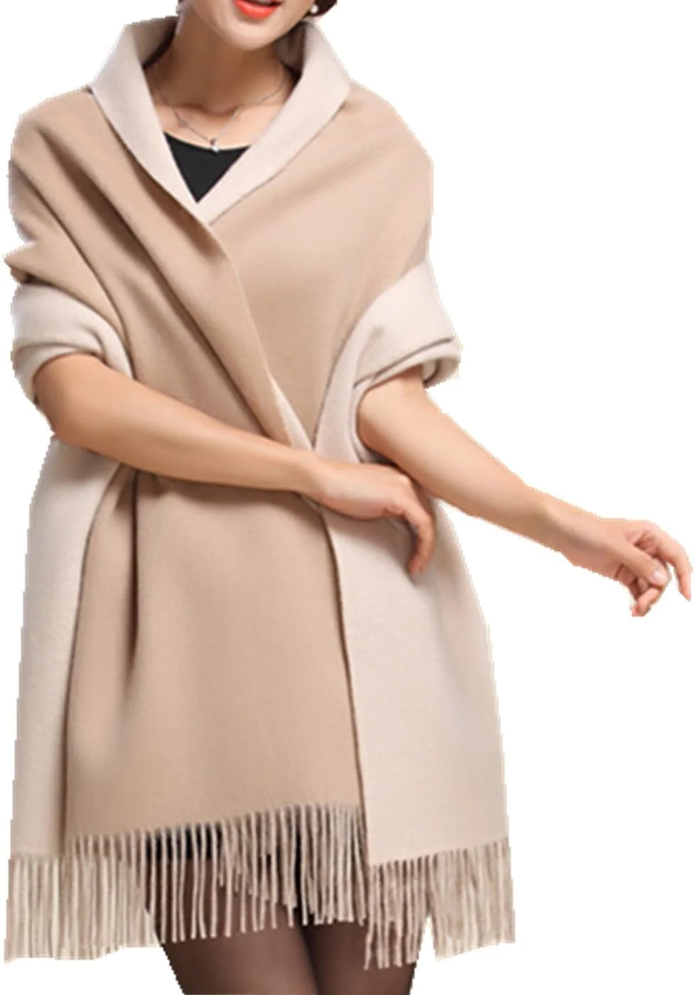 شال گردن پشمی زنانه سفرین، شال و روسری با جعبه هدیه، شال بزرگ زمستانی پشمی برای زنان