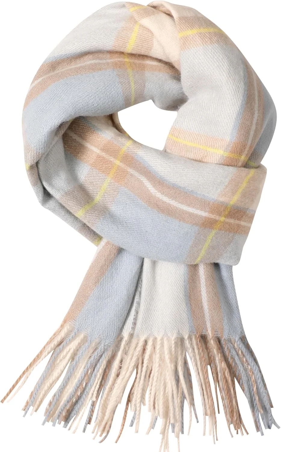 شال گردن زمستانی زنانه، شال پشمی نرم و گرم طرح چهارخانه، شال پتو بزرگ و بلند، اکسسوری شیک و راحت برای هوای سرد، 200 در 58 سانتی متر