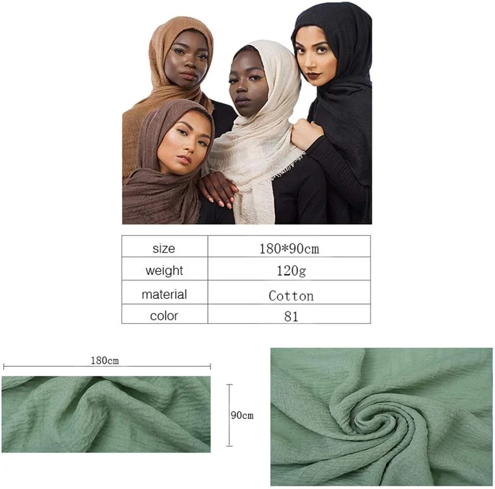 ست ۴ عددی روسری بلند نخی زنانه، شال سر حجاب، رنگ ثابت، مدل QY414