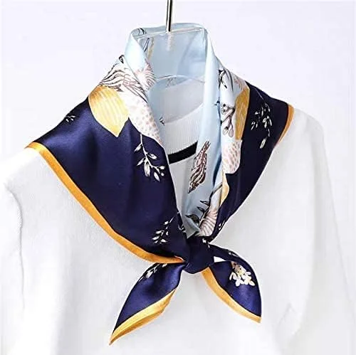 روسری های مربعی ساتن ابریشمی ORiTi 70x70 سانتی متر زنانه، سبک وزن، روسری گردن کوچک مربعی، باندانا مو 2 عددی