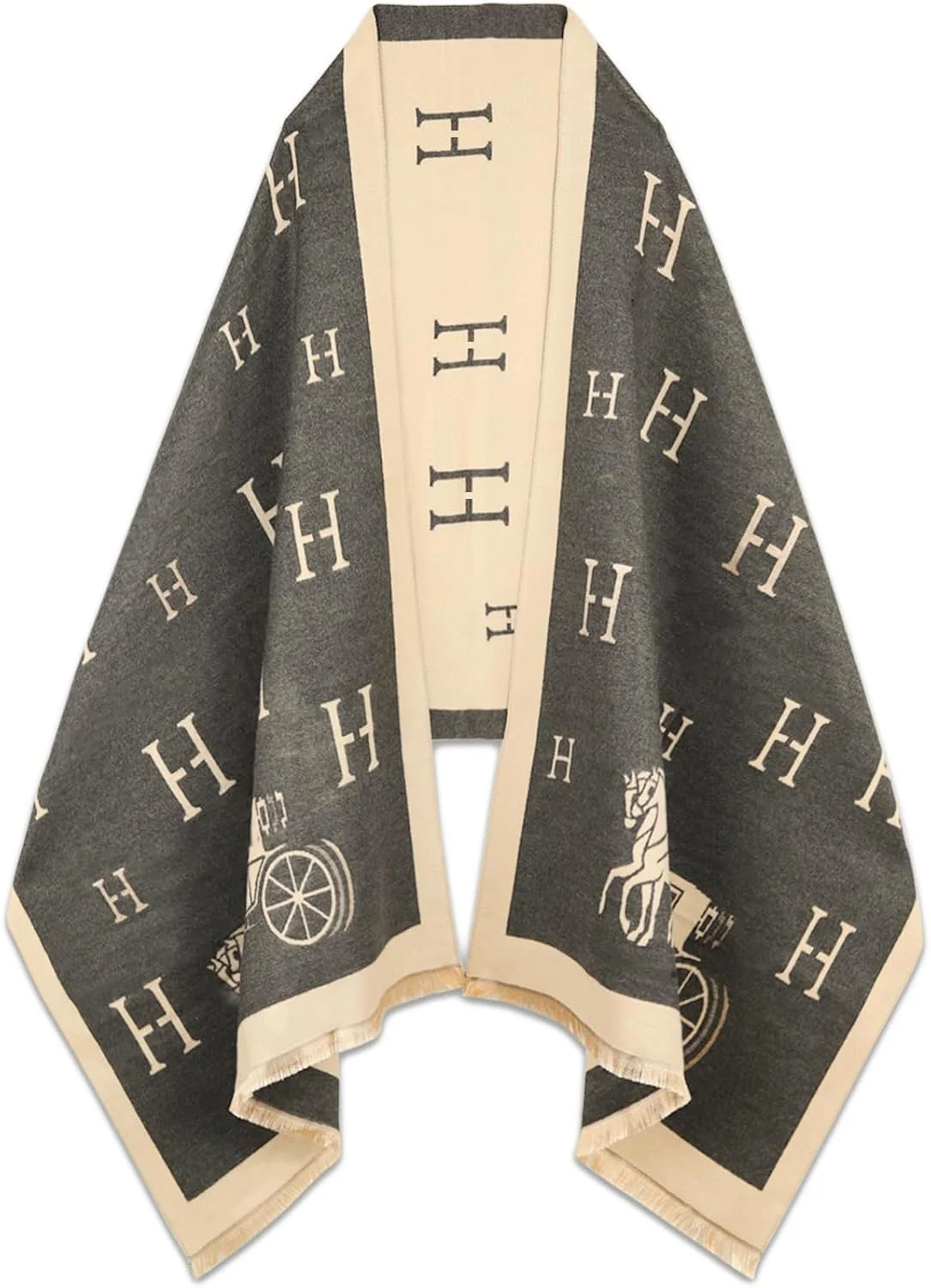 شال گردن زنانه، شال زمستانی برای لباس شب، پتوی شنلی جلوباز