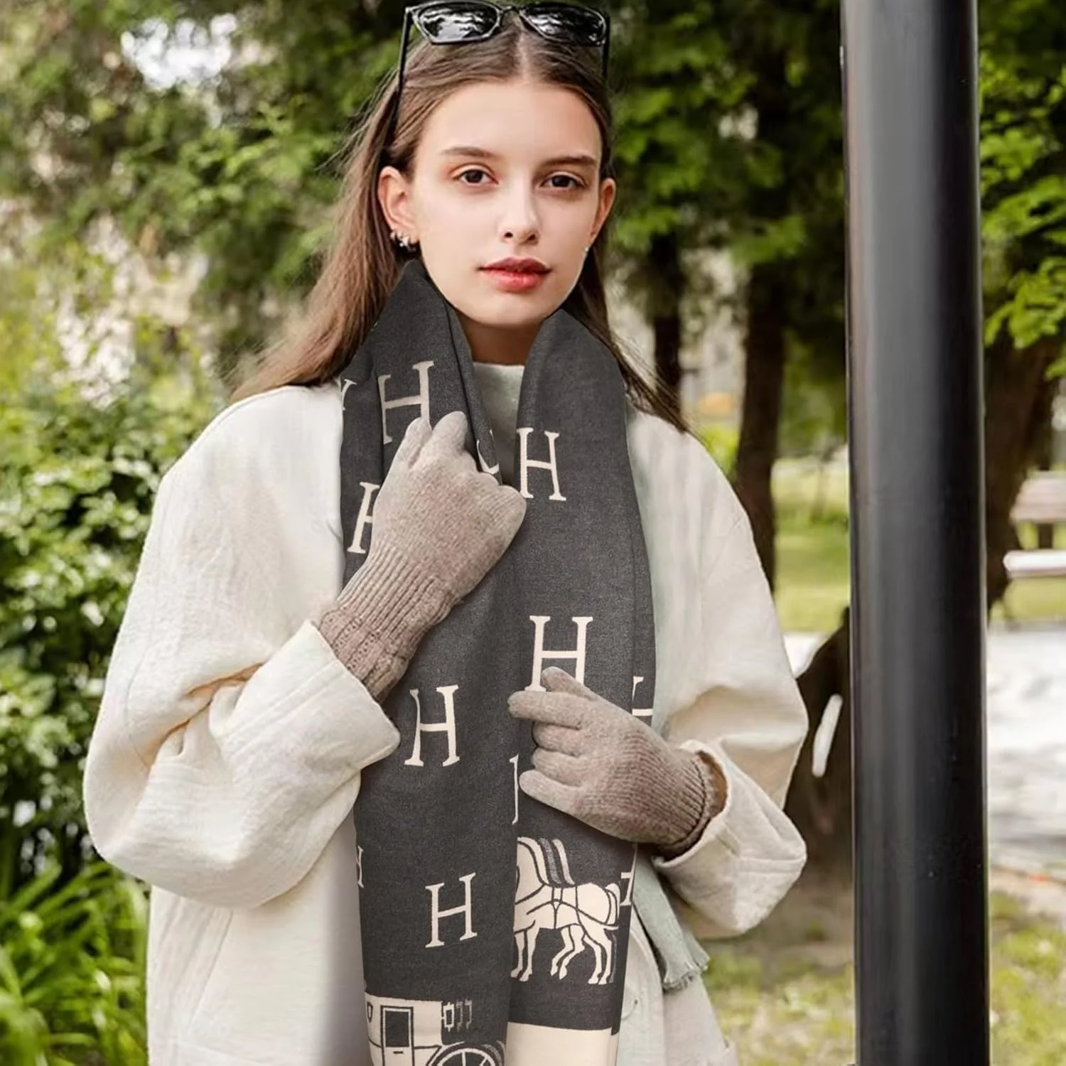 شال گردن زنانه، شال زمستانی برای لباس شب، پتوی شنلی جلوباز