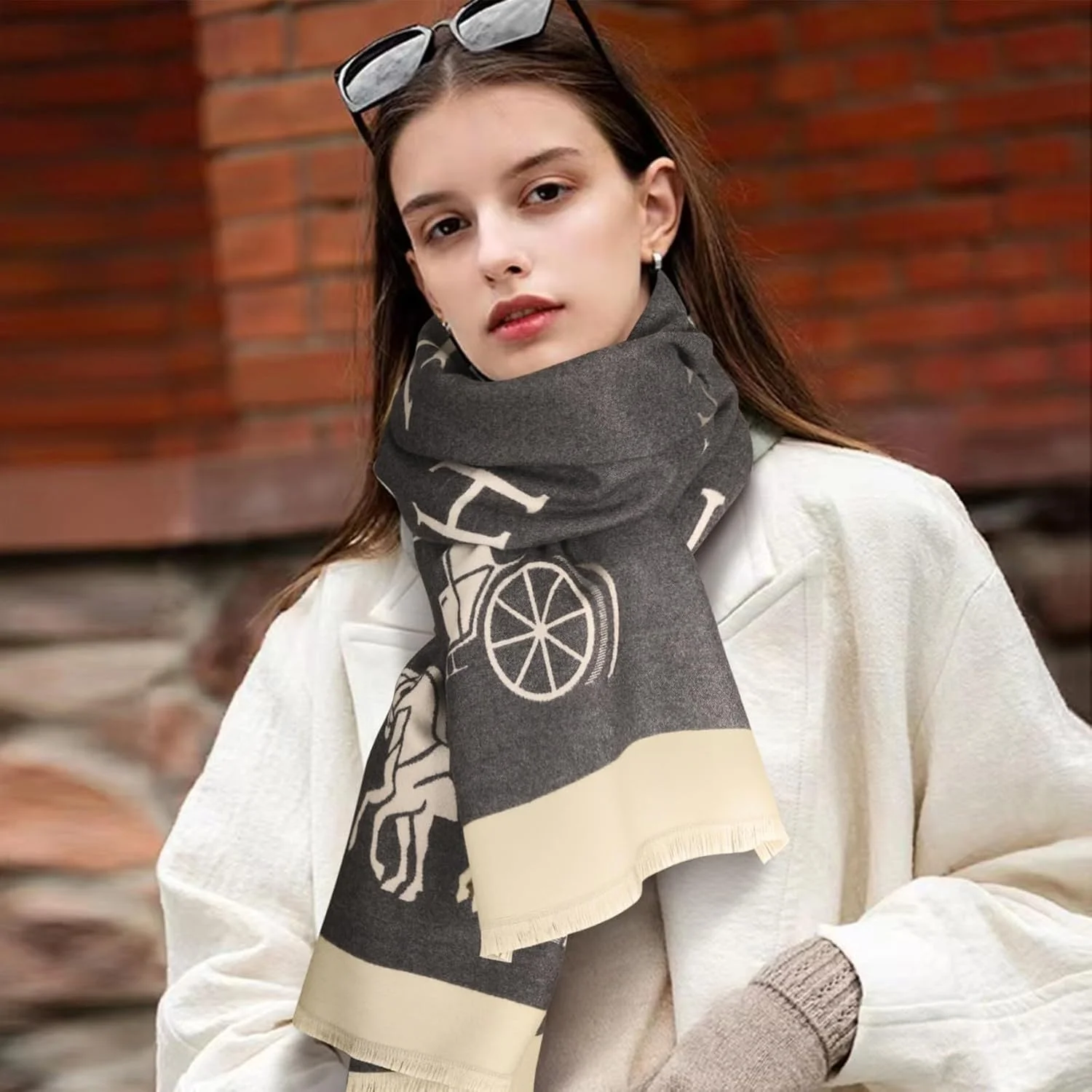 شال گردن زنانه، شال زمستانی برای لباس شب، پتوی شنلی جلوباز