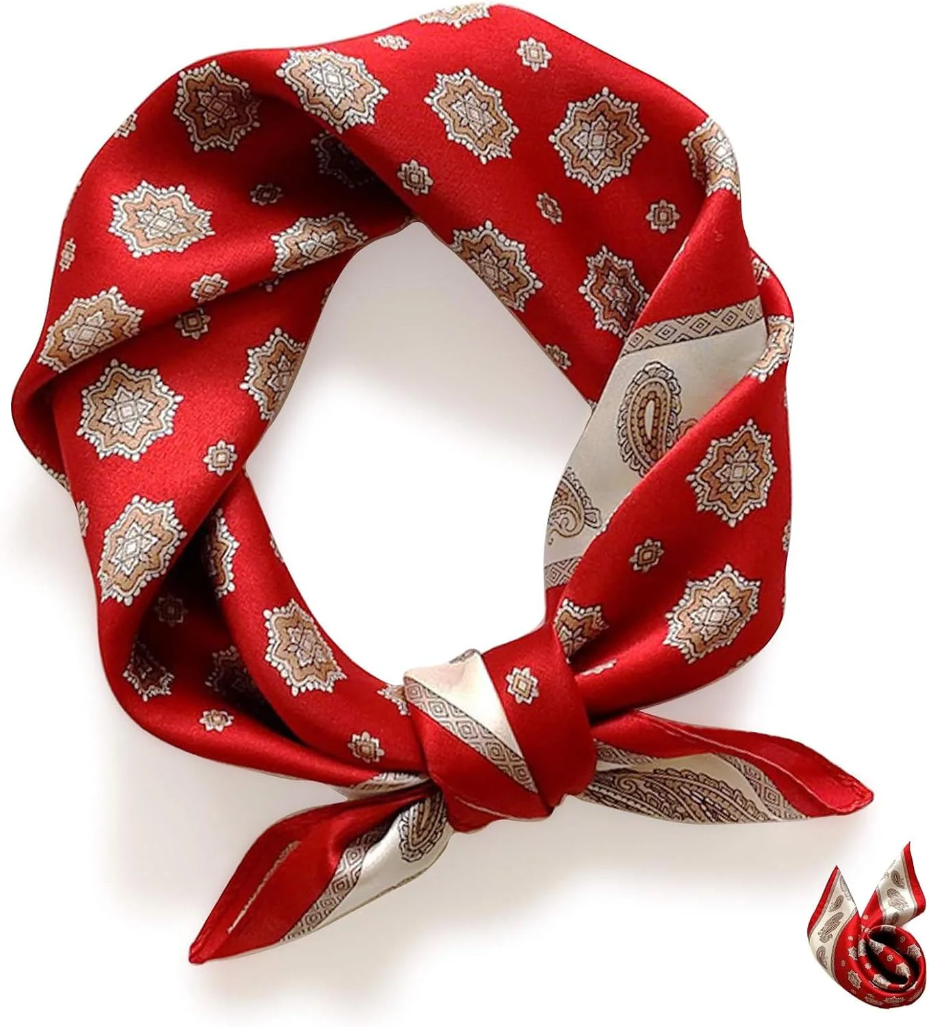 روسری گردن ابریشم خالص توت، روسری های مربعی کوچک زنانه، دستمال سر ابریشمی، روسری های ابریشمی مربعی