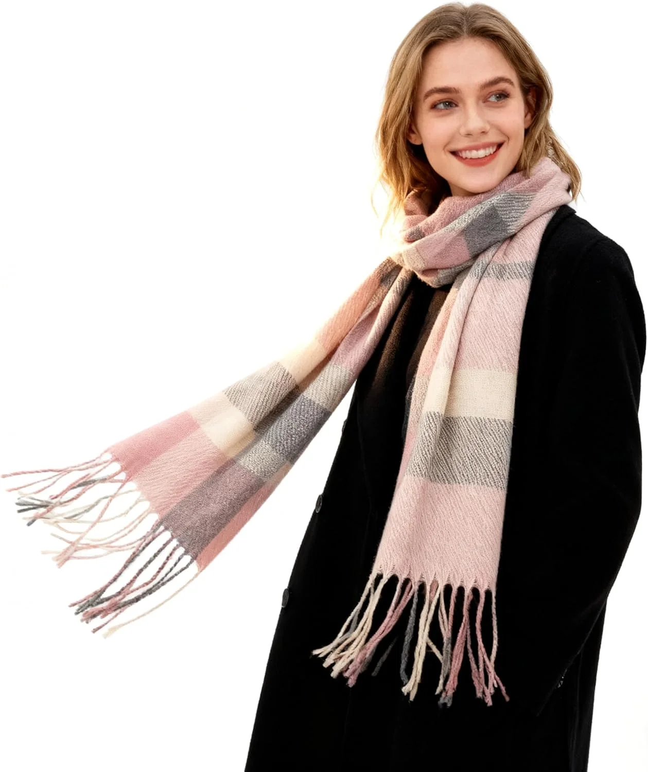 شال گردن و شال های زنانه اوک اند تی، طرح های چهارخانه گرم زمستانی با حس کشمیر، هدیه ای برای بانوان