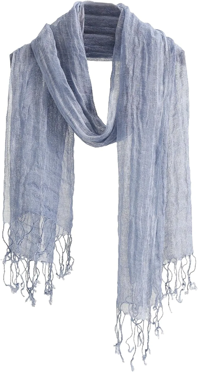 شال سبک وزن تابستانی Jeelow، شال نخی سبک برای مردان و زنان